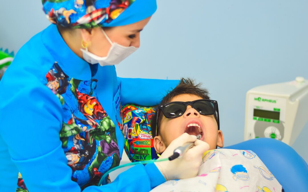 child in a dentist chair